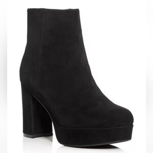 Jeffrey Campbell Black Suede Platform Booties